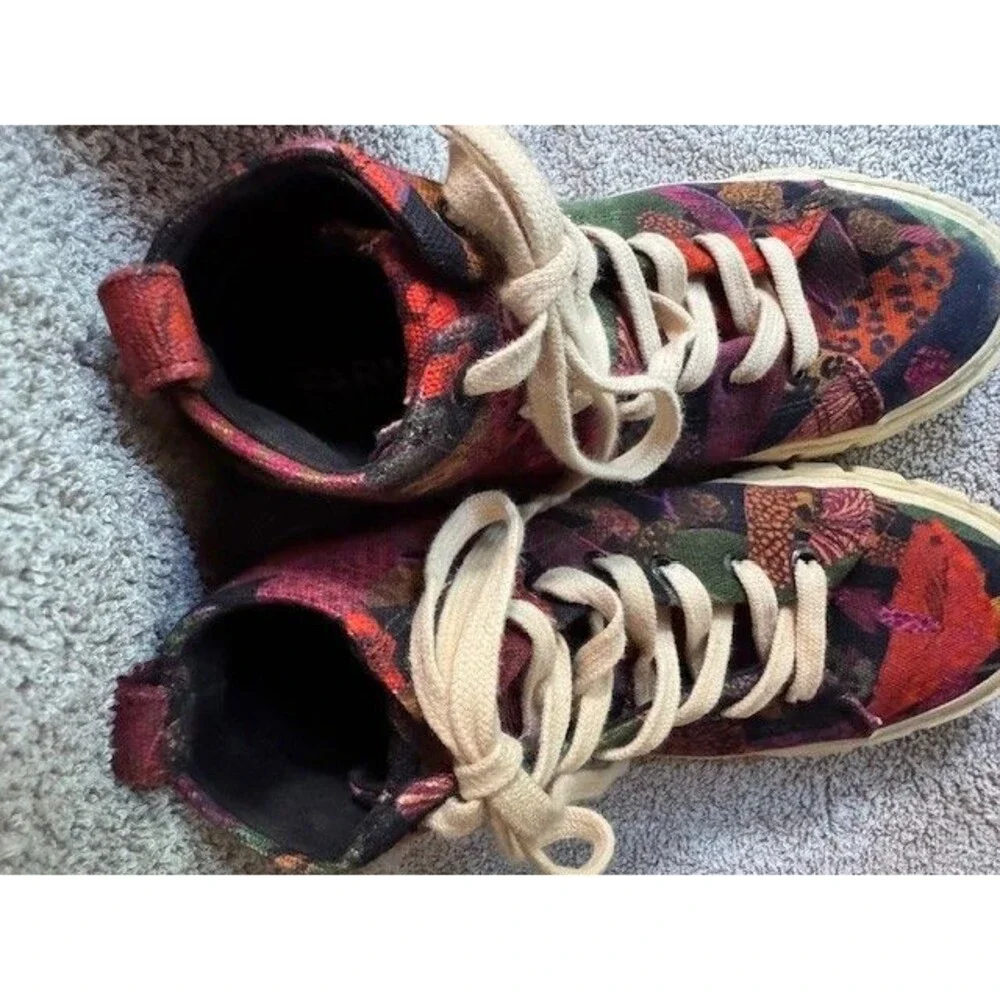FARM Rio Leopard Mushroom Skater High Top Sneaker Indie Hi Top Shoe 8.5